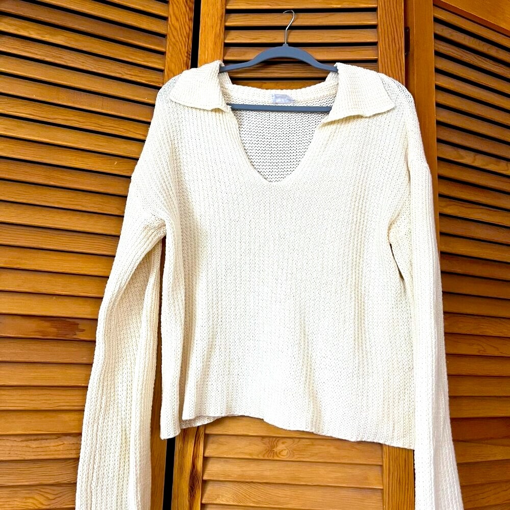 Bobbles and Lace Women's Knit Top